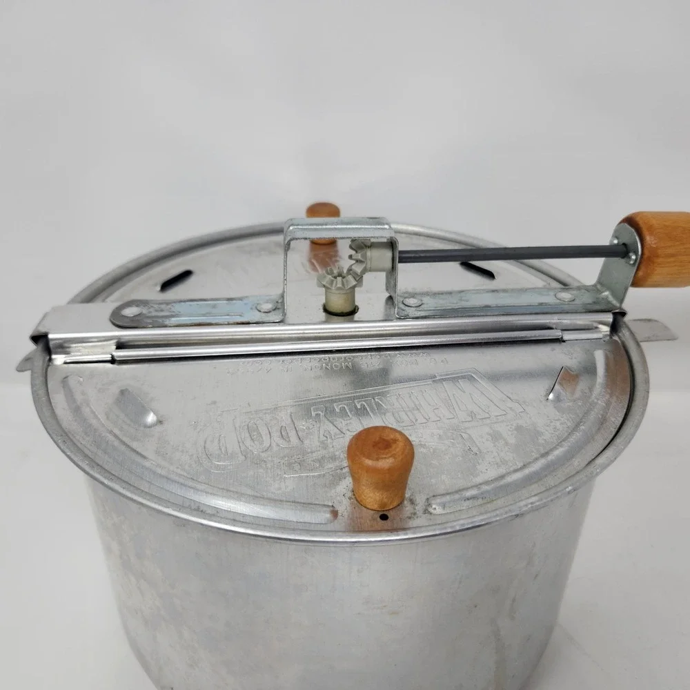 Vintage Wabash Valley Farms Whirley-Pop Popcorn Maker Aluminum 6-quart Pan